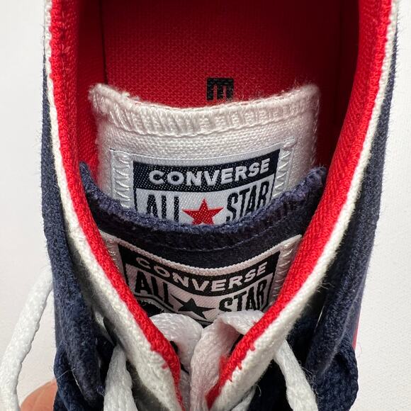 Converse All Star 567039F Red White & Blue Double Upper, Tongue & Laces Size 8 - Picture 10 of 13